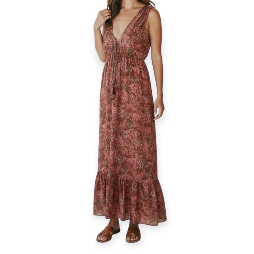 Faherty Eden Dress Island Breeze Floral Pink NWT Size M